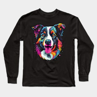 Border Collie Smiling Long Sleeve T-Shirt